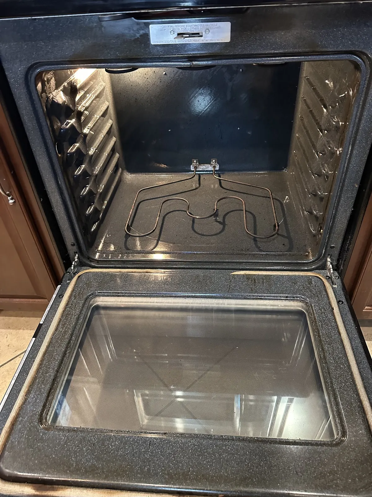 Oven, after cleaning